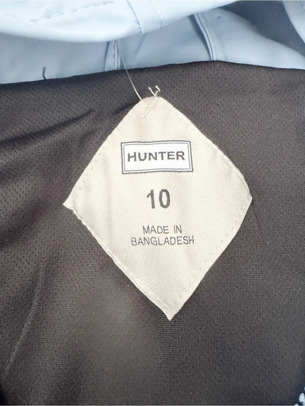 Hunter New Boys Water Resistant Long Hooded Rain Jacket Size 10Y NWT